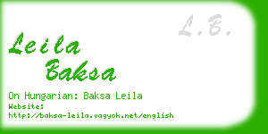 leila baksa business card